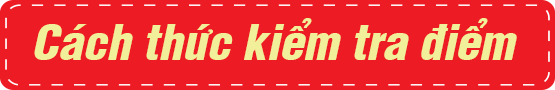 Cách thức kiểm tra điểm